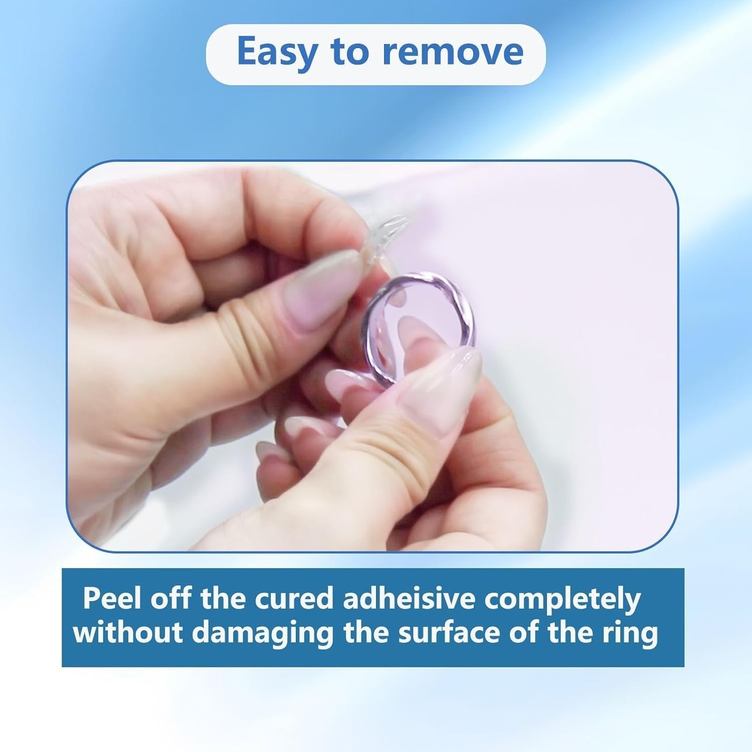 Invisible Glue Ring Spacer – Ultimate Adjuster for Loose Rings, 5.5 x 3.7 Inches