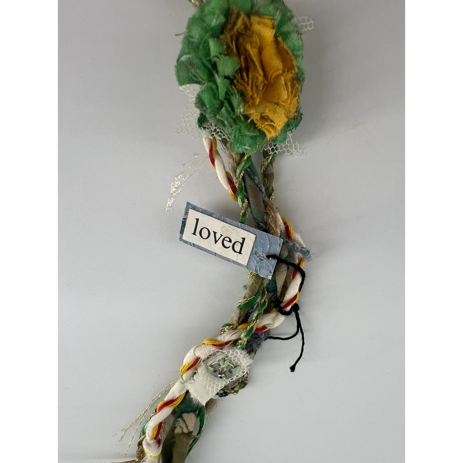 Handmade Crochet Bracelet Boho Snap Closure Flower Green Multicolor Jewelry