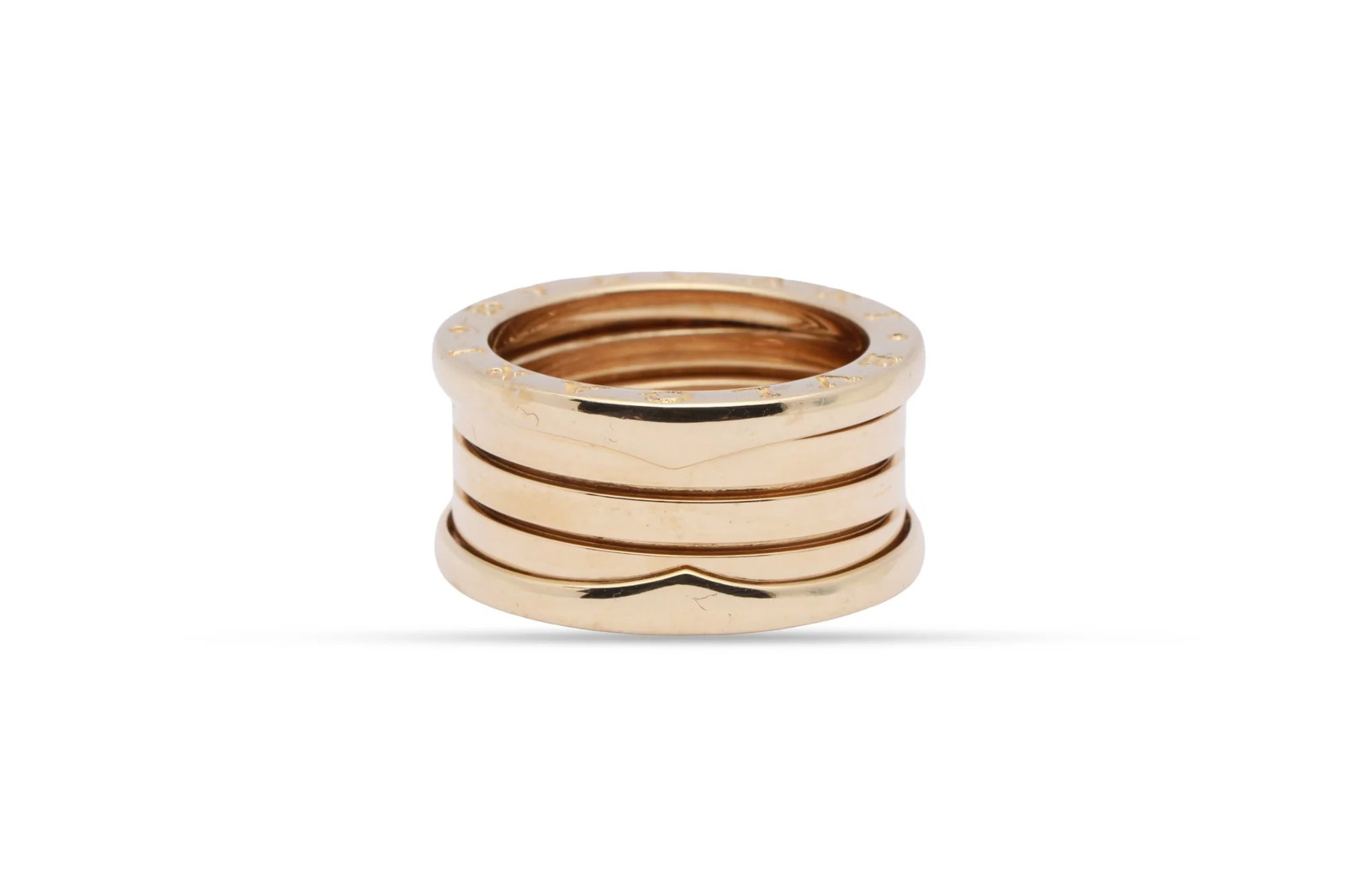 Bvlgari 18k Yellow Gold B.zero1 3 Row Wide Band Ring Size 6.5 (11.40g.)