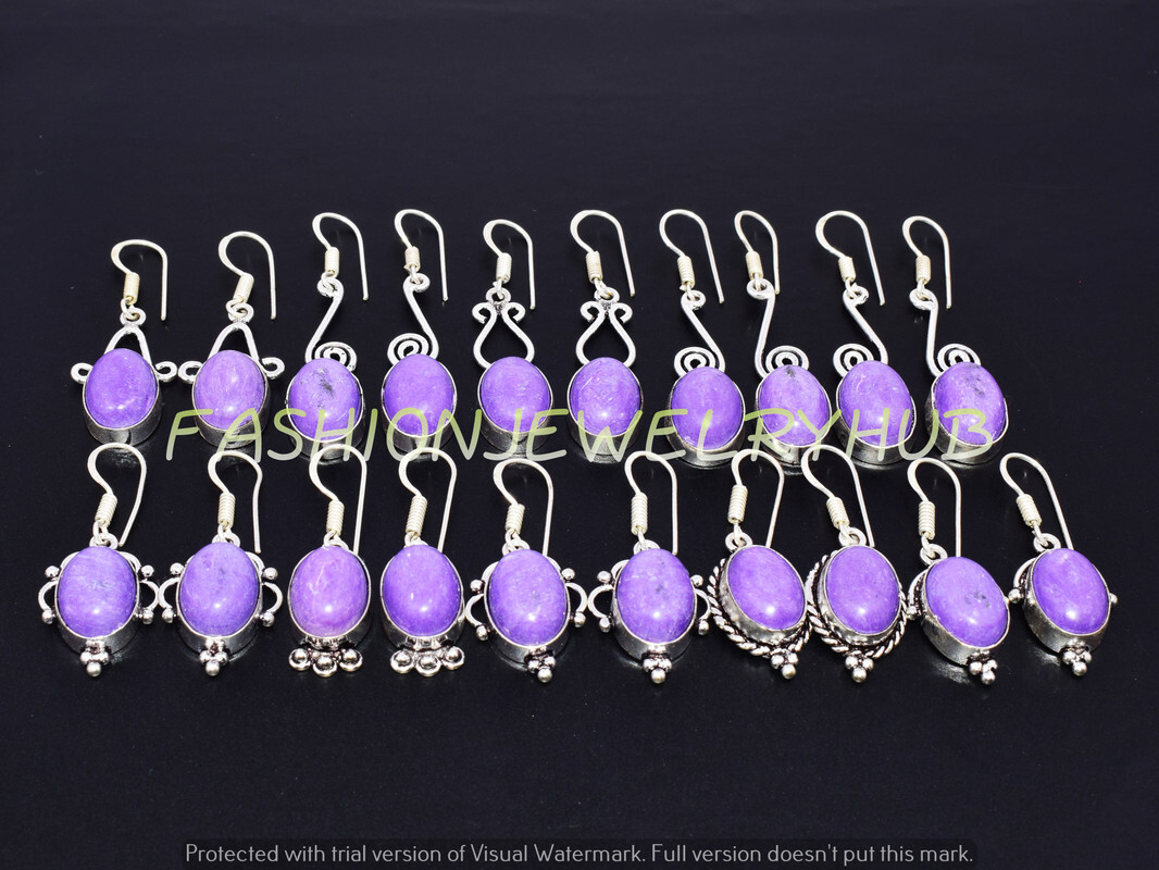 Charorite Gemstone Ethnic Handmade Fashion Earrings 20pcs Lot FE-489