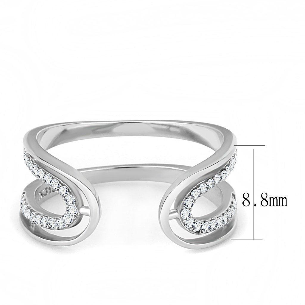High Polish Open Cuff Band Midi Ring