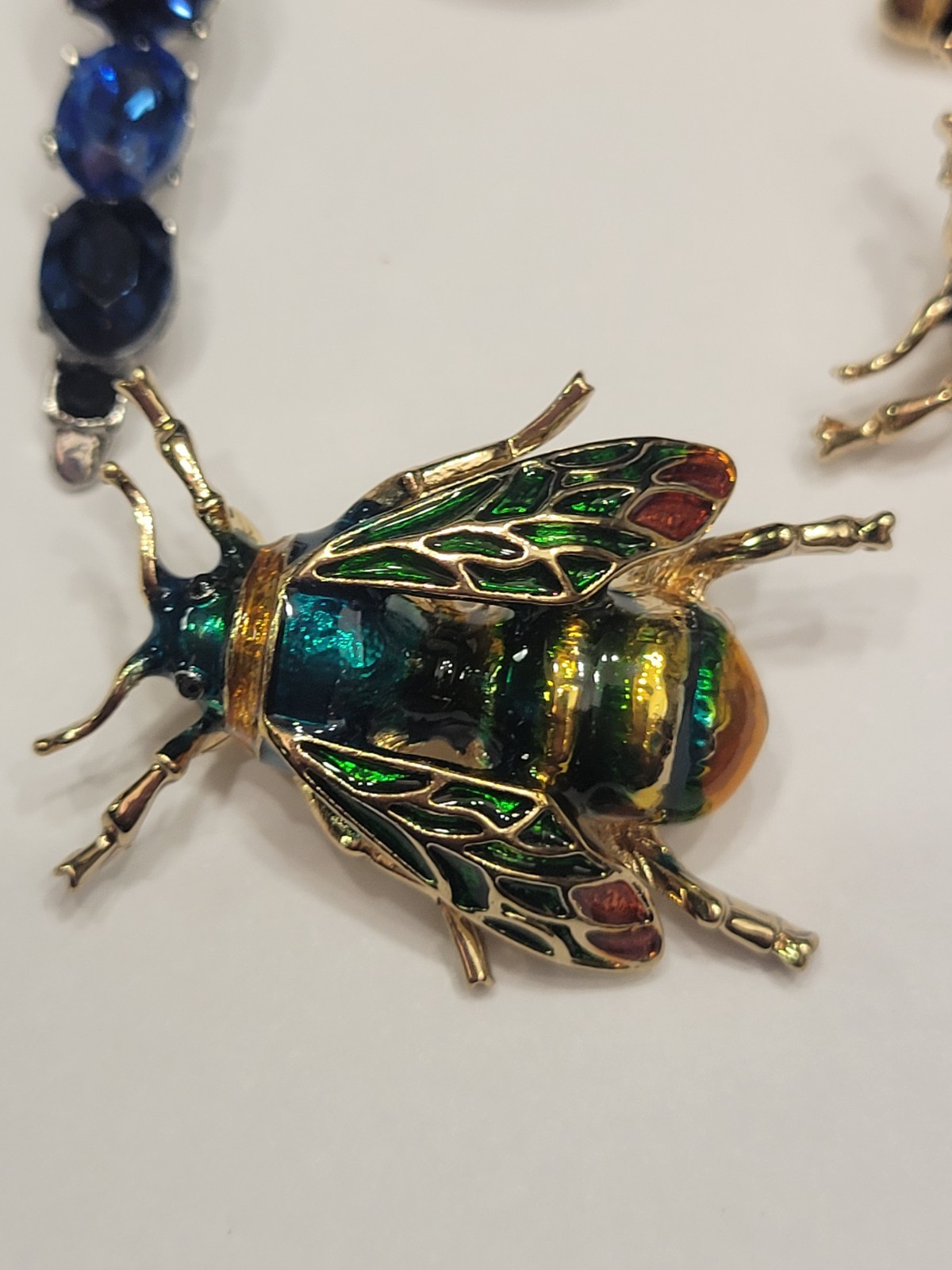 Rhinestone Floral Beetle Dragonfly Bee Bug Insect Brooch Pin Lot CA USA P133
