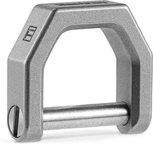 Titanium D Ring Key Shackle, U Shape Key Ring Horseshoe Clasp for Car Fob, Key O