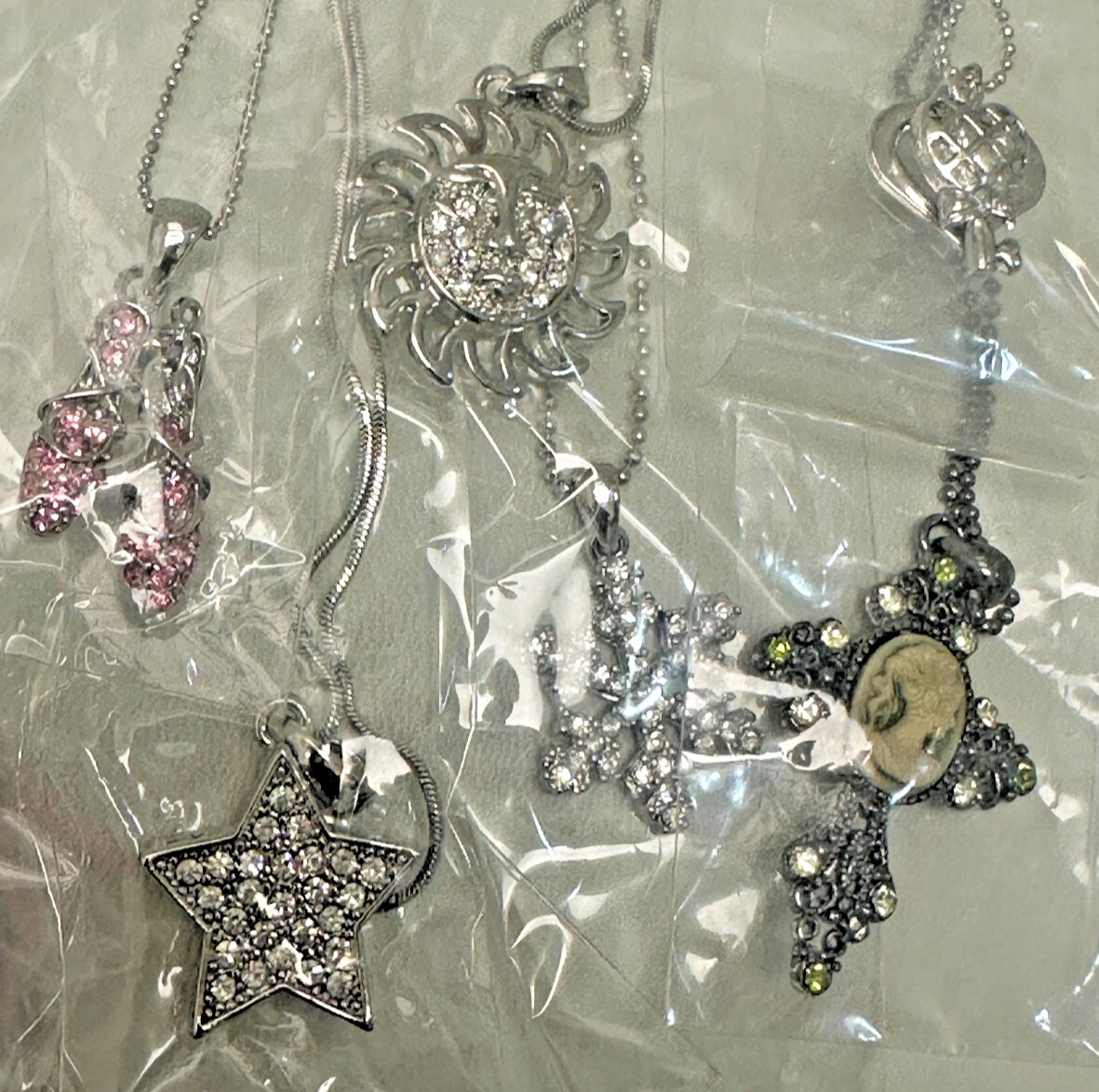 New 20pcs Lot Crystal Charm Pendant Necklaces Jewelry #30 Top Quality K-Fashion