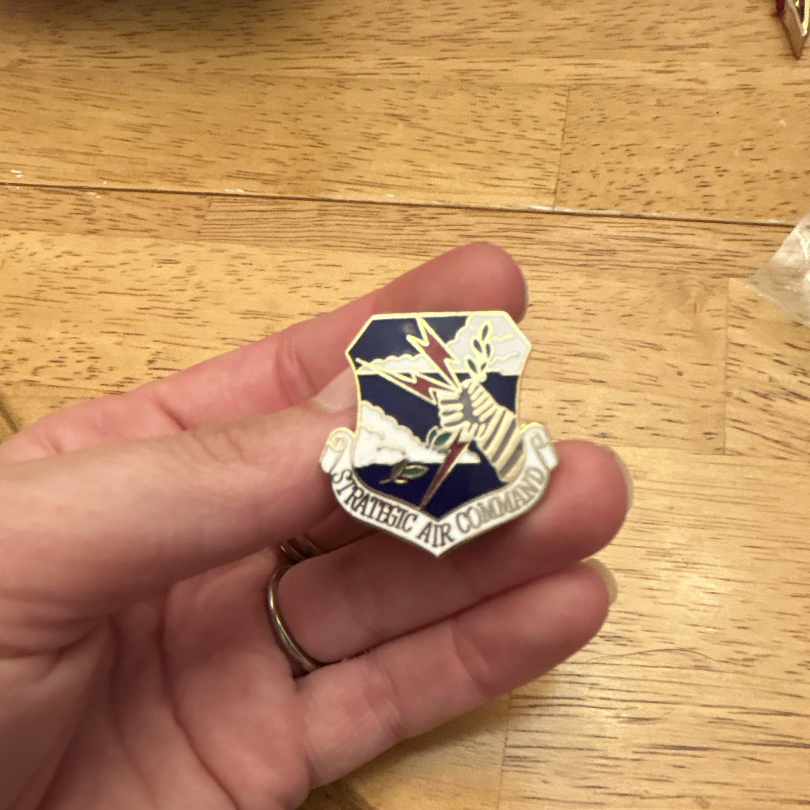 US Air Force Strategic Air Command SAC LAPEL HAT PIN BADGE 1 1/2″ -USAF Licensed