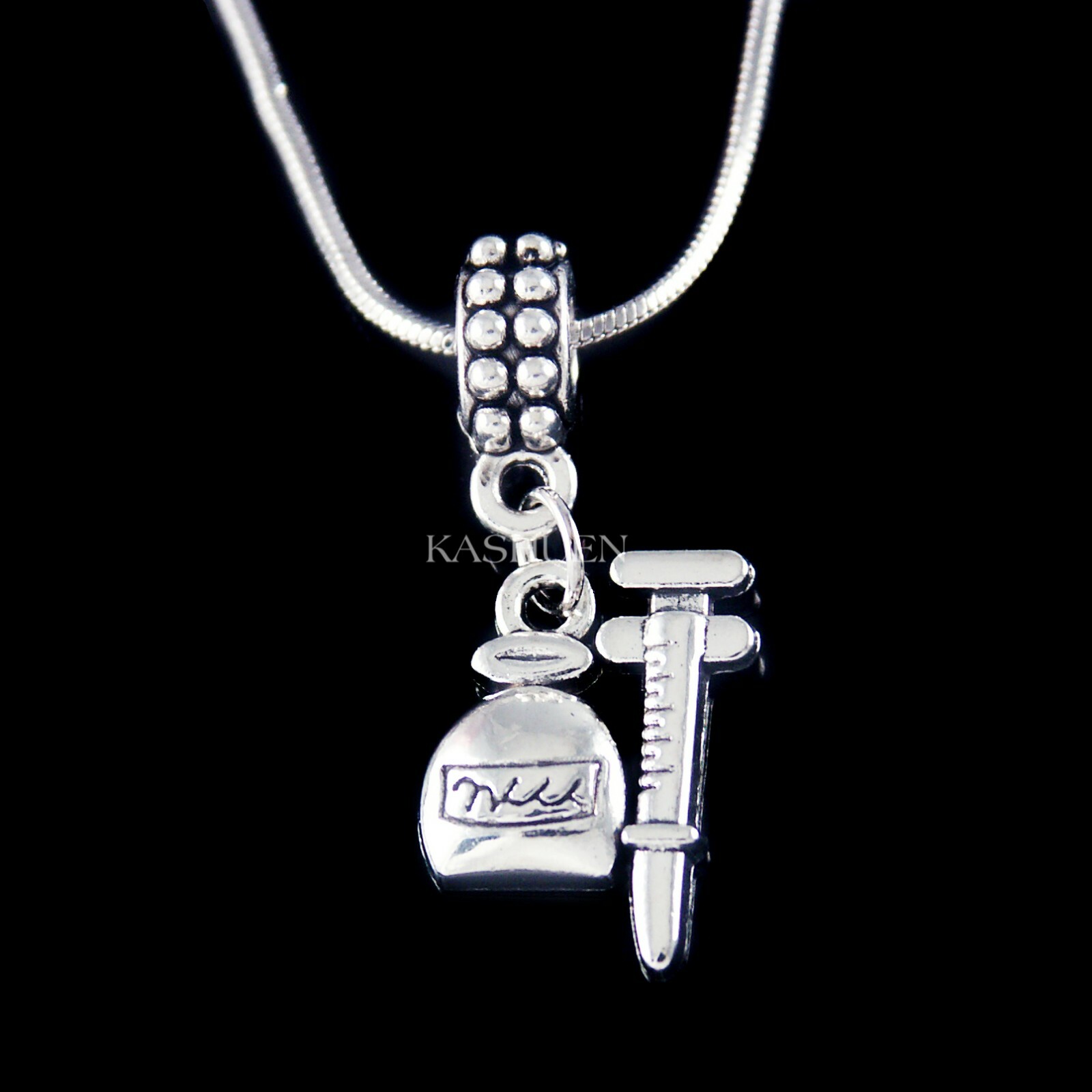 ~Nurse RN LPN LVN MA NP Needle Syringe Necklace~ Nursing School Graduation Gifts