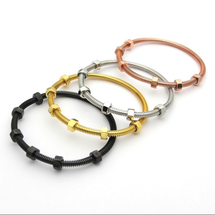 Unisex Men’s Women’s Steel Fashion Love Bolts and Screws Bracelet