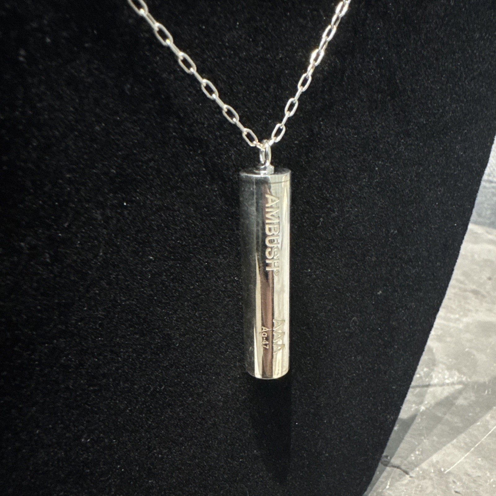 AMBUSH Battery Charm Necklace Sterling Silver 925 Unisex-Adult NEW £417