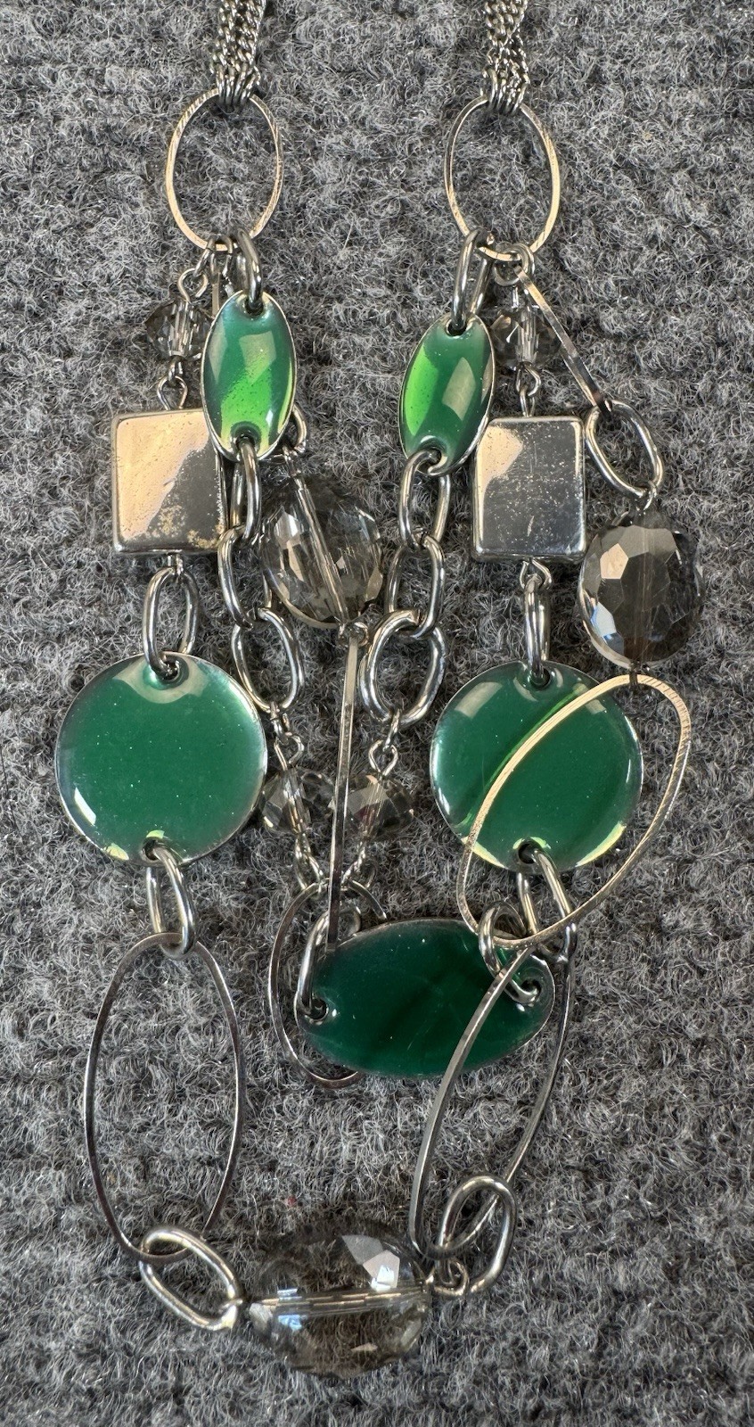 Fashion Jewelry Necklaces Lot of 10 Varied Lengths Blues Greens Beads Stones