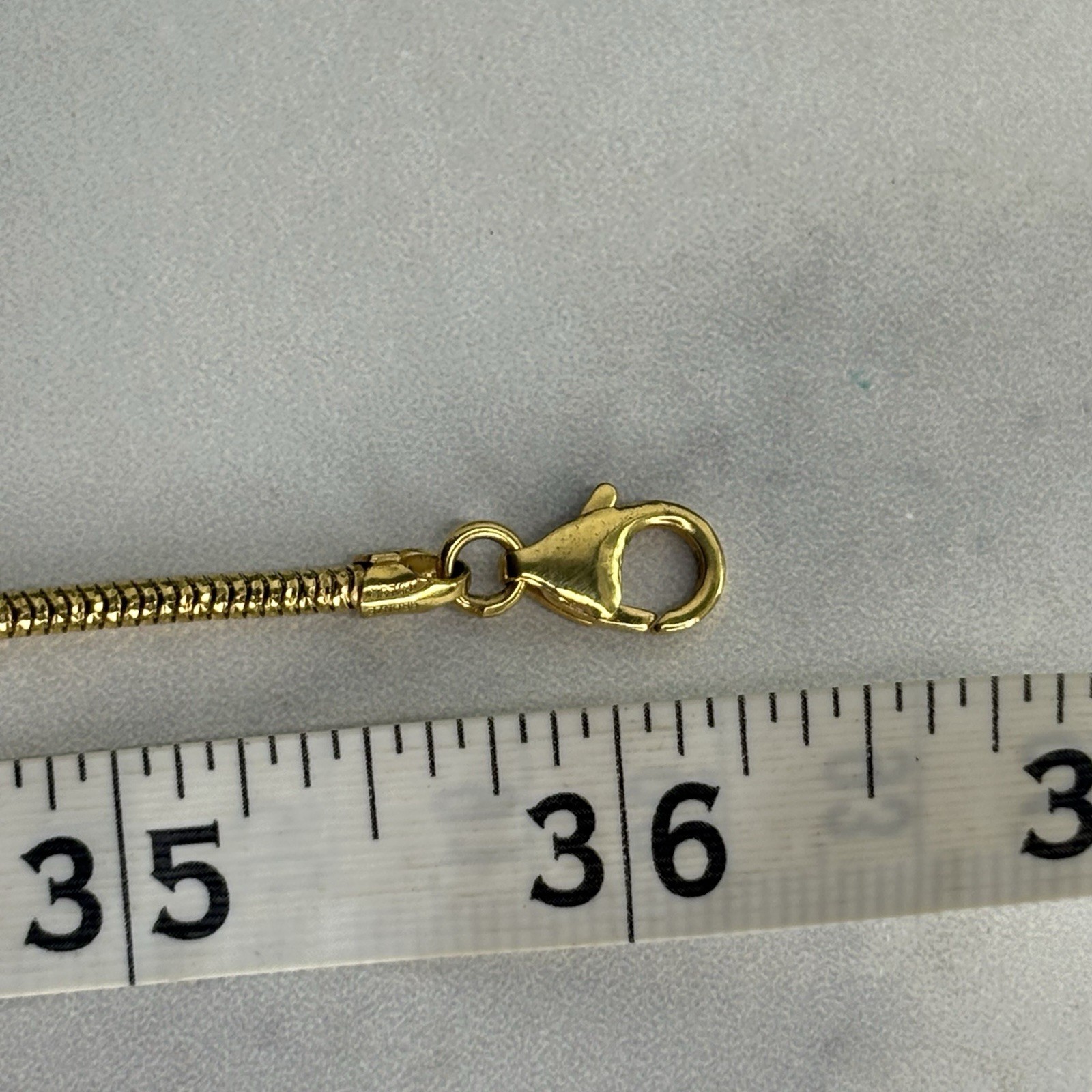 Bronze Milor Italy 36” Yellow Gold Plate Snake Chain Necklace Long