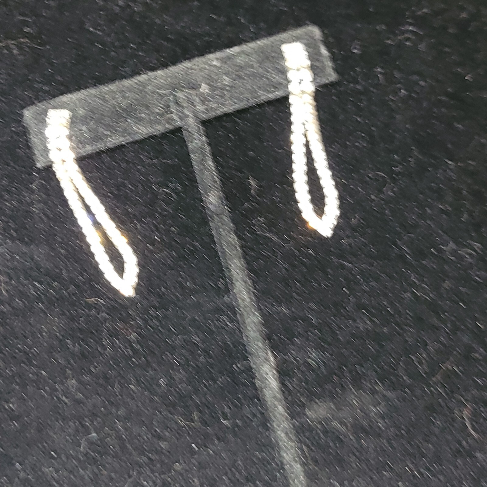 Earrings Pierced Push Back Dangle Prong White Rhinestone