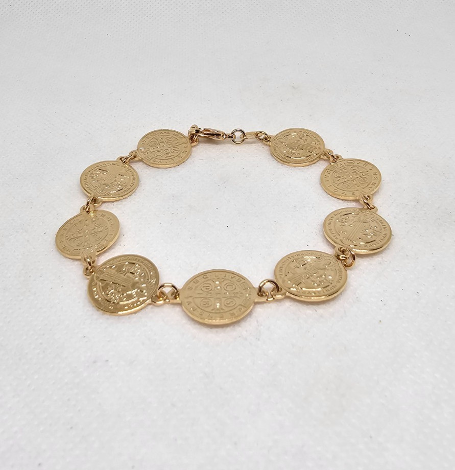 Gold Filled Saint Benedict Bracelet / Pulsera De San Benito para proteccion