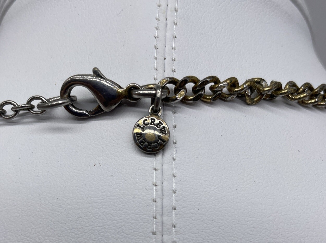 J Crew Necklace Bling Statement Goldtone Clear Rhinestone 16” W/3” Extender