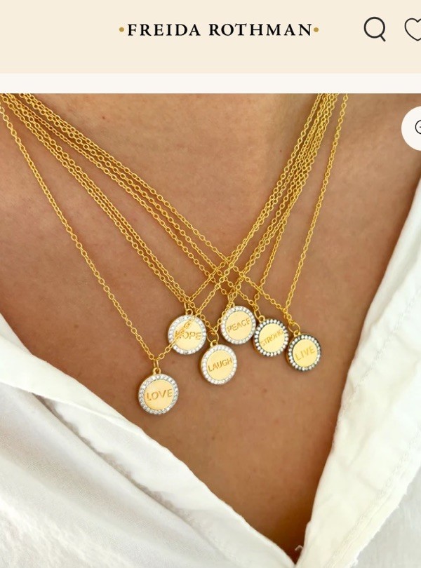 Freida Rothman Sentiments LOVE Pendant Necklace