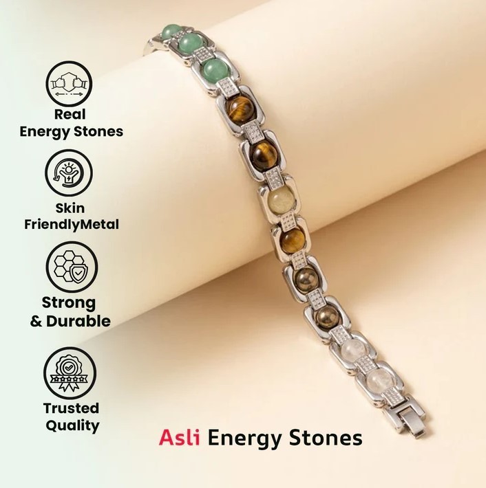 Silver Dhan Yog Wealth Bracelet | Prosperity Crystal Success & Abundance Gift
