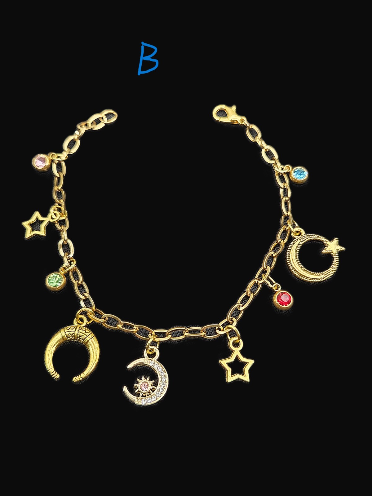 Artisan Made Assorted Gold Tone Celestial Charm Bracelets $8.00 each, you choose
