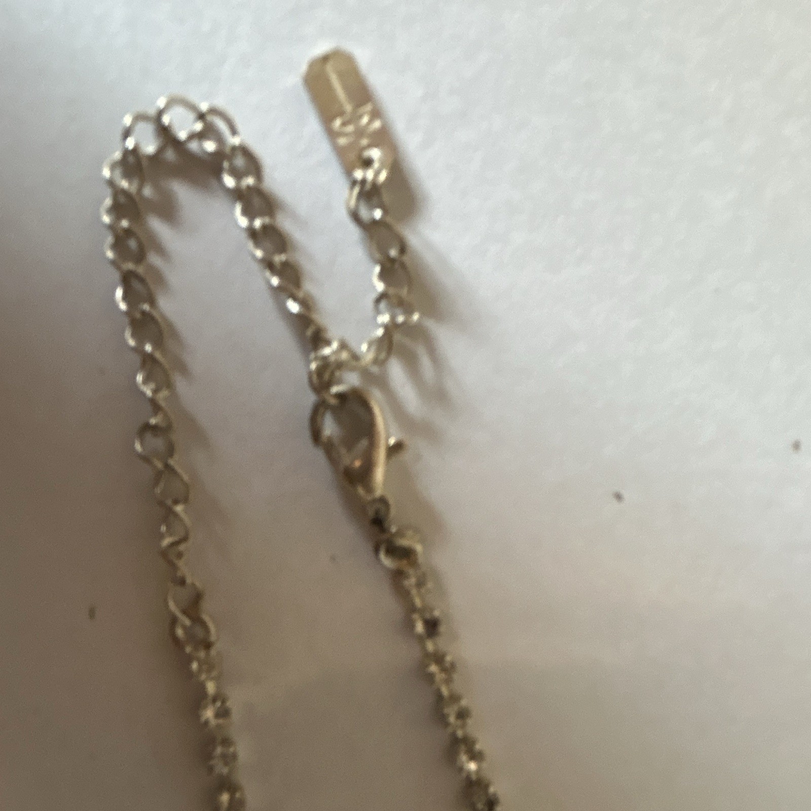 Silver Tone V-Shape Clear Crystal Rhinestone Curb Chain Necklace Adjustable