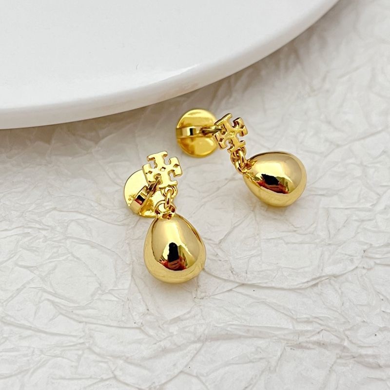 New Burch Tiny Drop earrings Gold with Dust Bag with Jewelry Pouch Size:1.9*0.8c