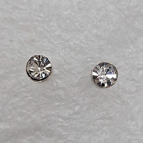 2 sets of cubic zirconia stud earrings. See Pictures & Description!! Pre loved
