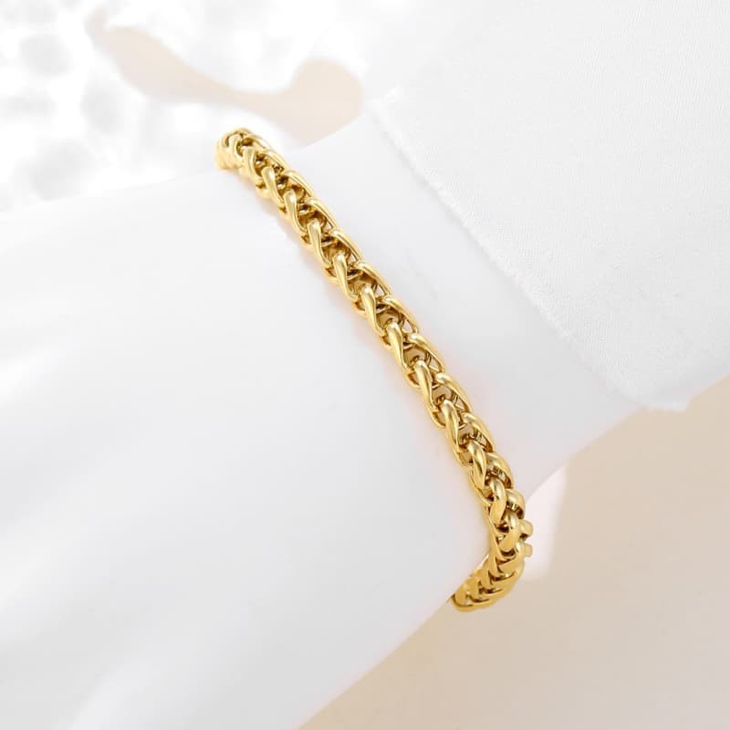 Men’s gold plating Pendant Twist Rope Bracelet Fashionable Hand Link Wrist Chain