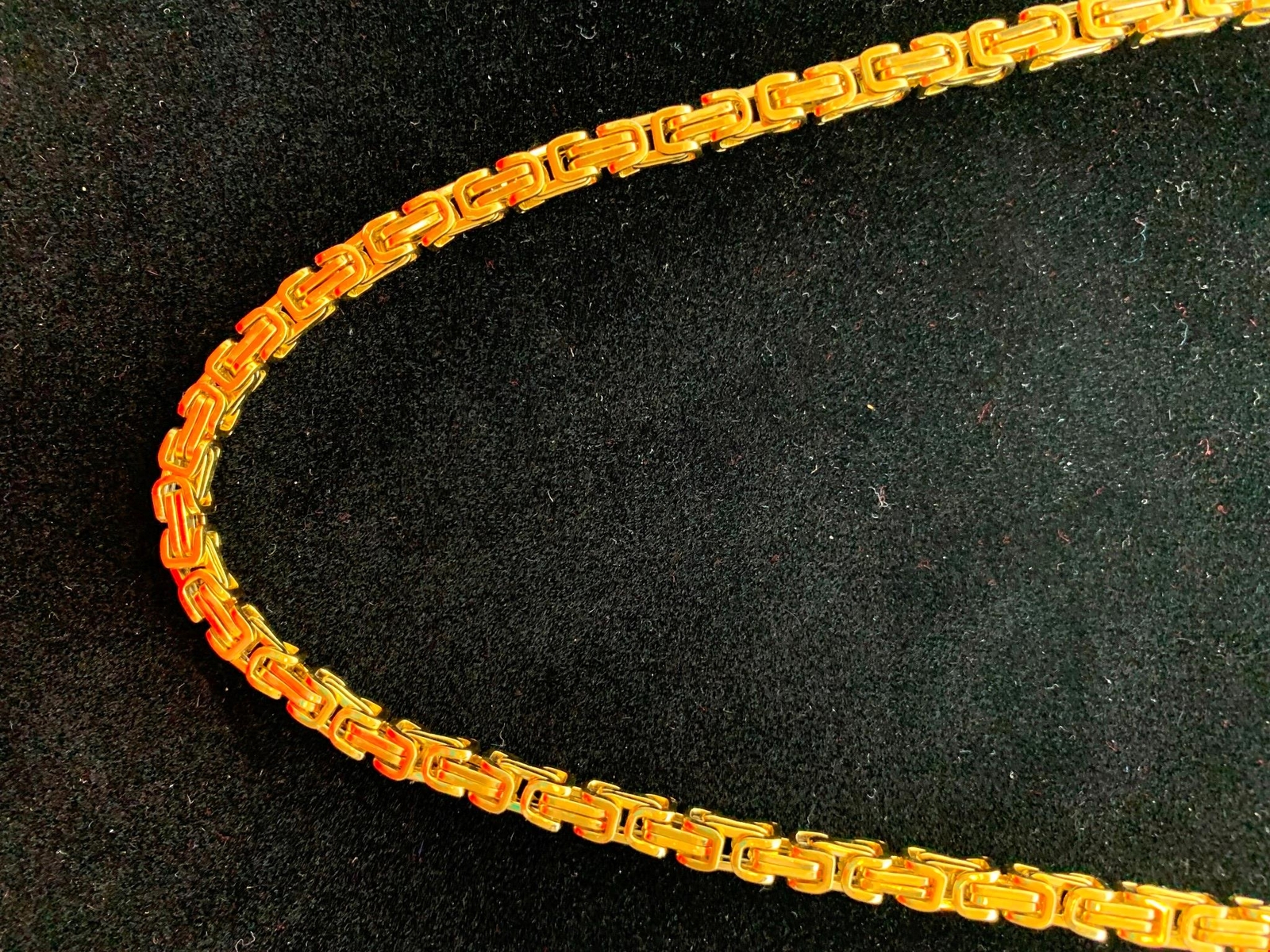 7″-40″ STAINLESS STEEL SILVER/ GOLD 4MM ,6MM, 8MM BYZANTINE TURKISH BOX NECKLACE