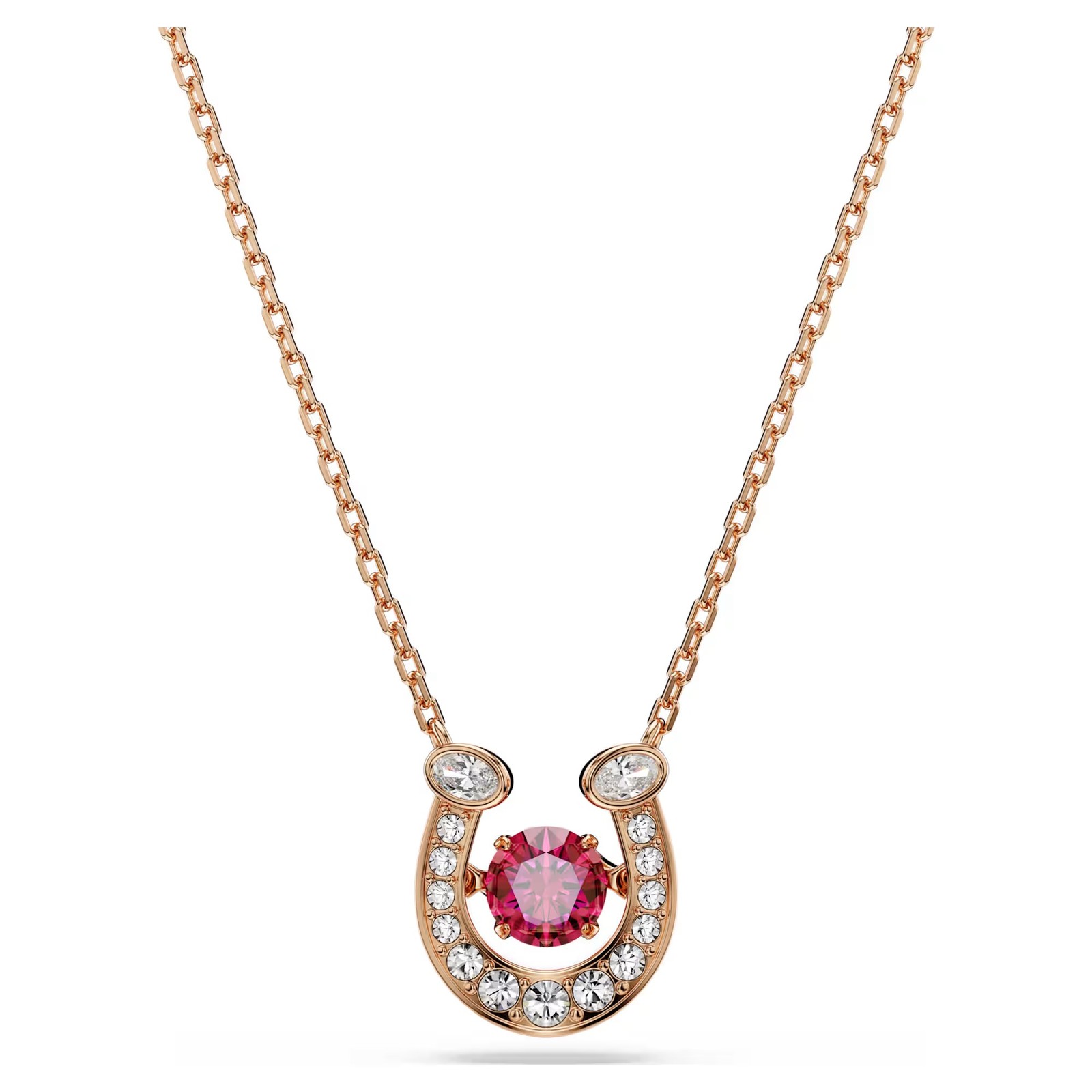 Swarovski Symbolica Pendant Pavé, Horse Shoe, Red, Rose Gold Tone Plated 5736981