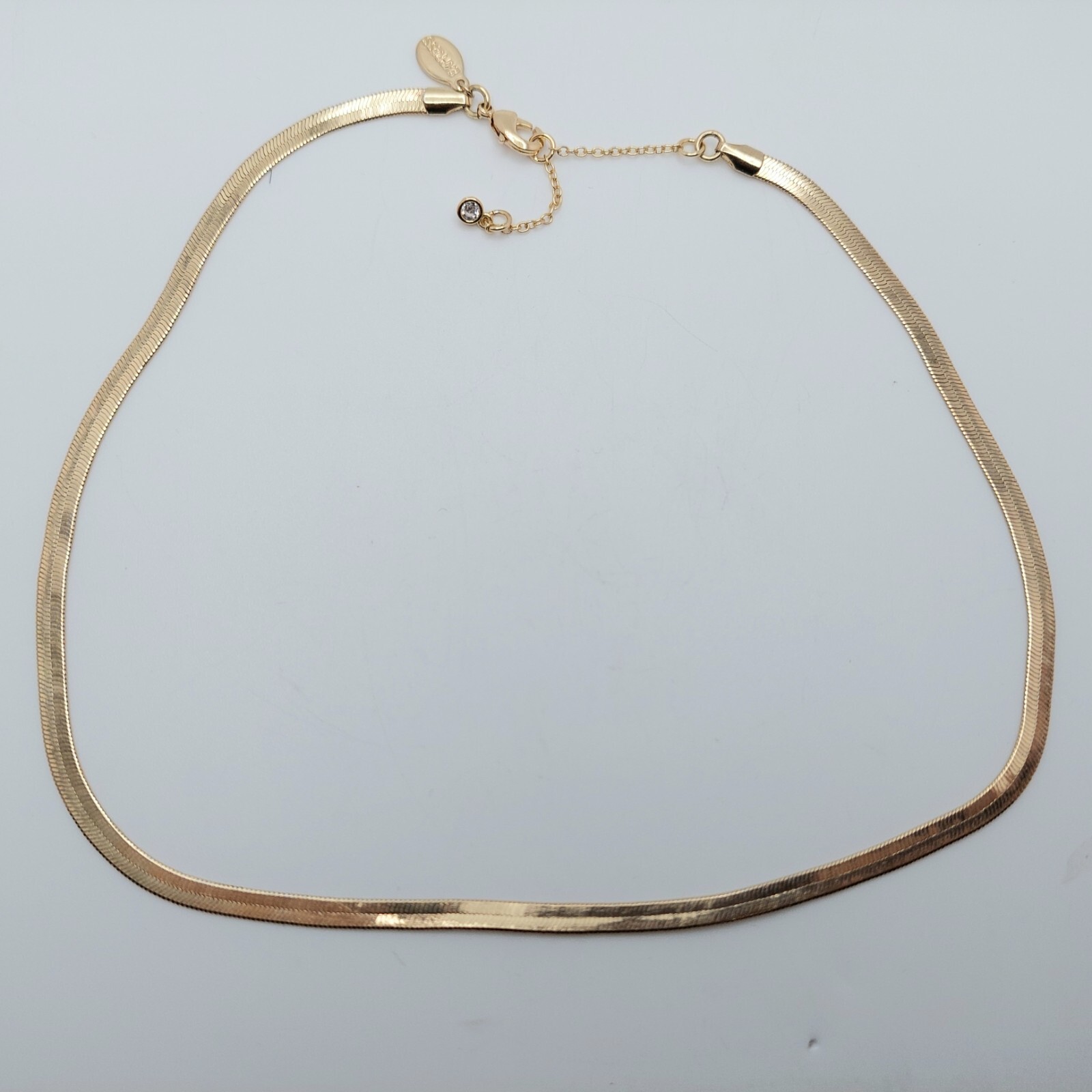 Express 15 in Gold Tone Necklace Serpentine Chain 2 in Extension Lobster Clasp