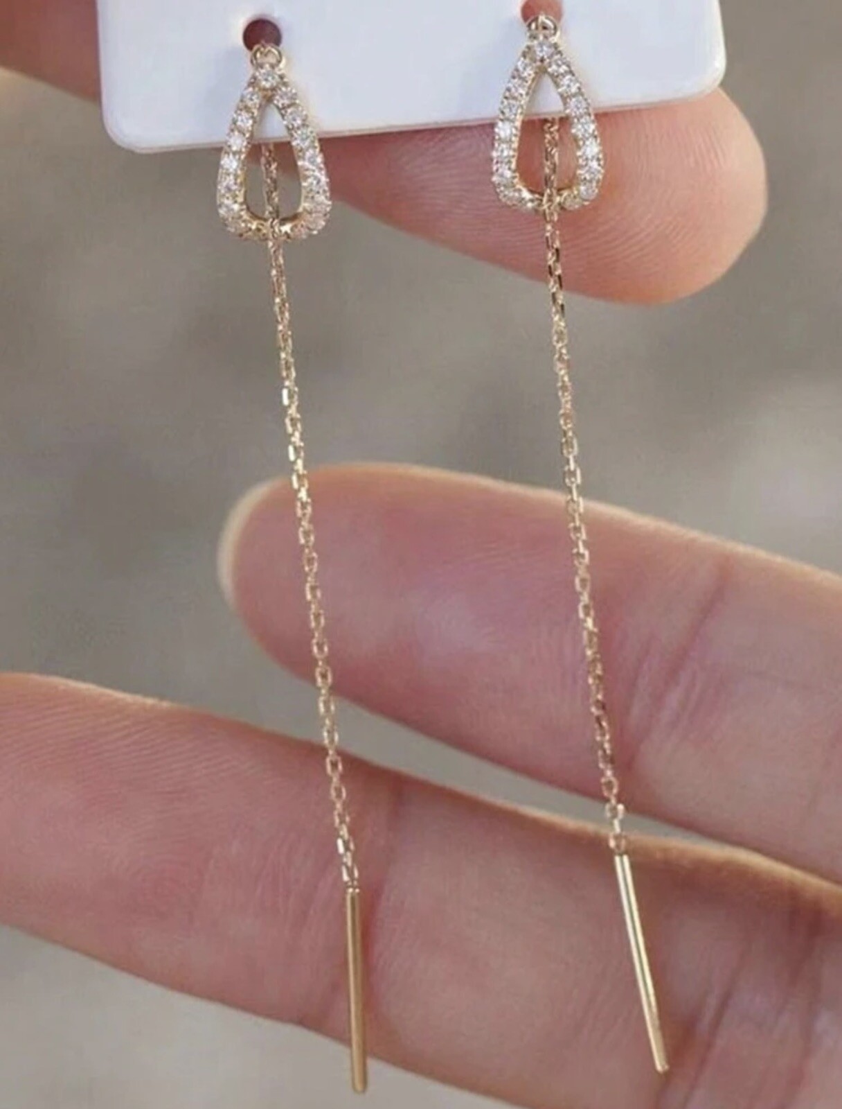 NEW Drop Ear Line Long Hanging Earrings