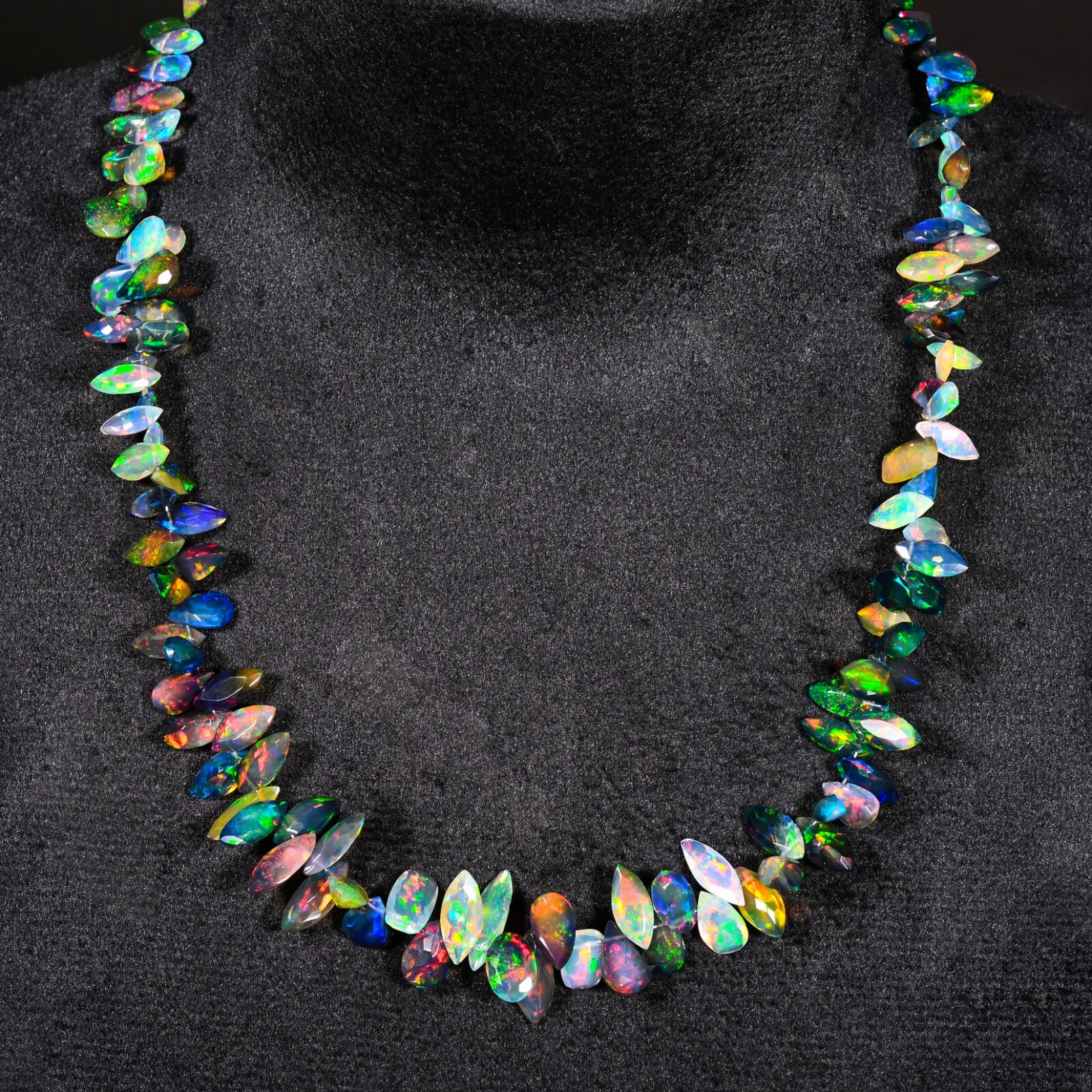 Natural Opal Marquise Shape Faceted Gemstone 18 Inc Necklace 84 Ct 7X4X2-15X5X3
