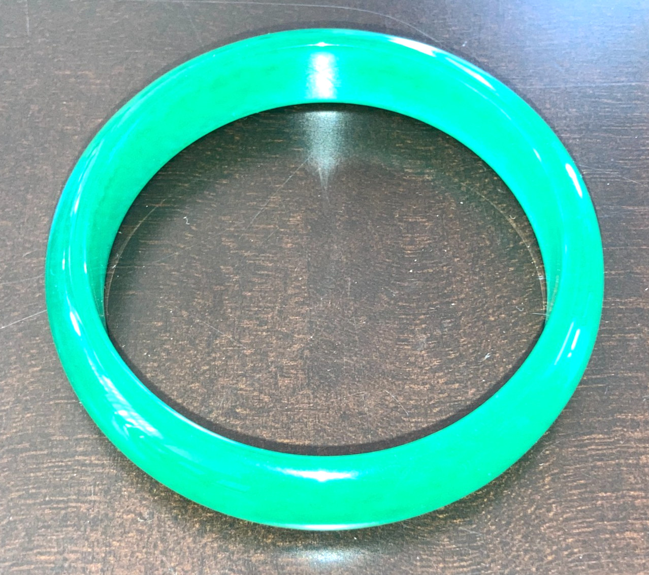 TREATED GREEN JADE JADEITE JEMSTONE BANGLE JEWELRY BRACELET