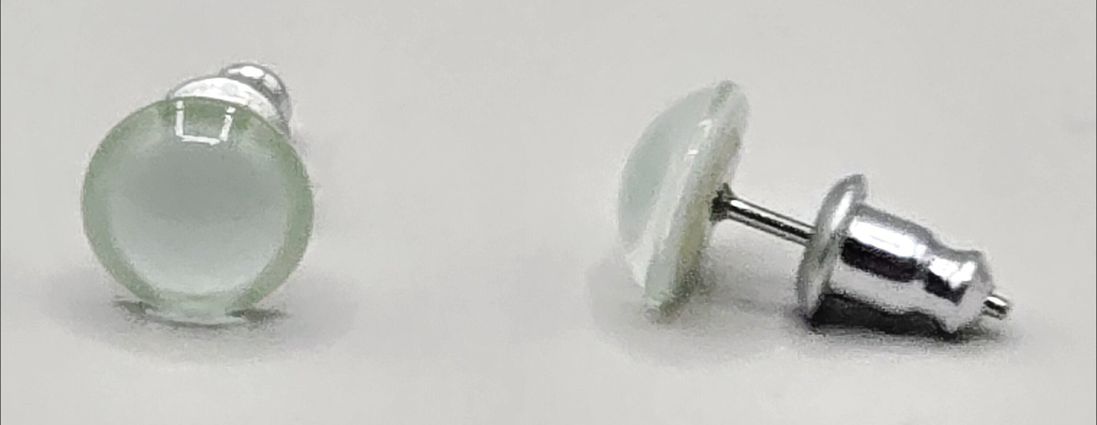 White Round Stud Earrings 6mm Crystal Made with Swarovski Elements