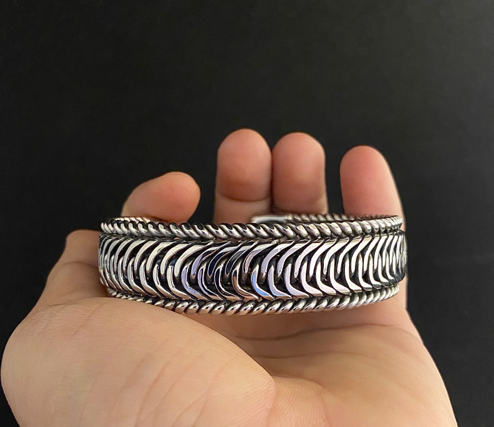 Bracelets Bangle Handmade Stainless Steel welding wire Silver Color #34