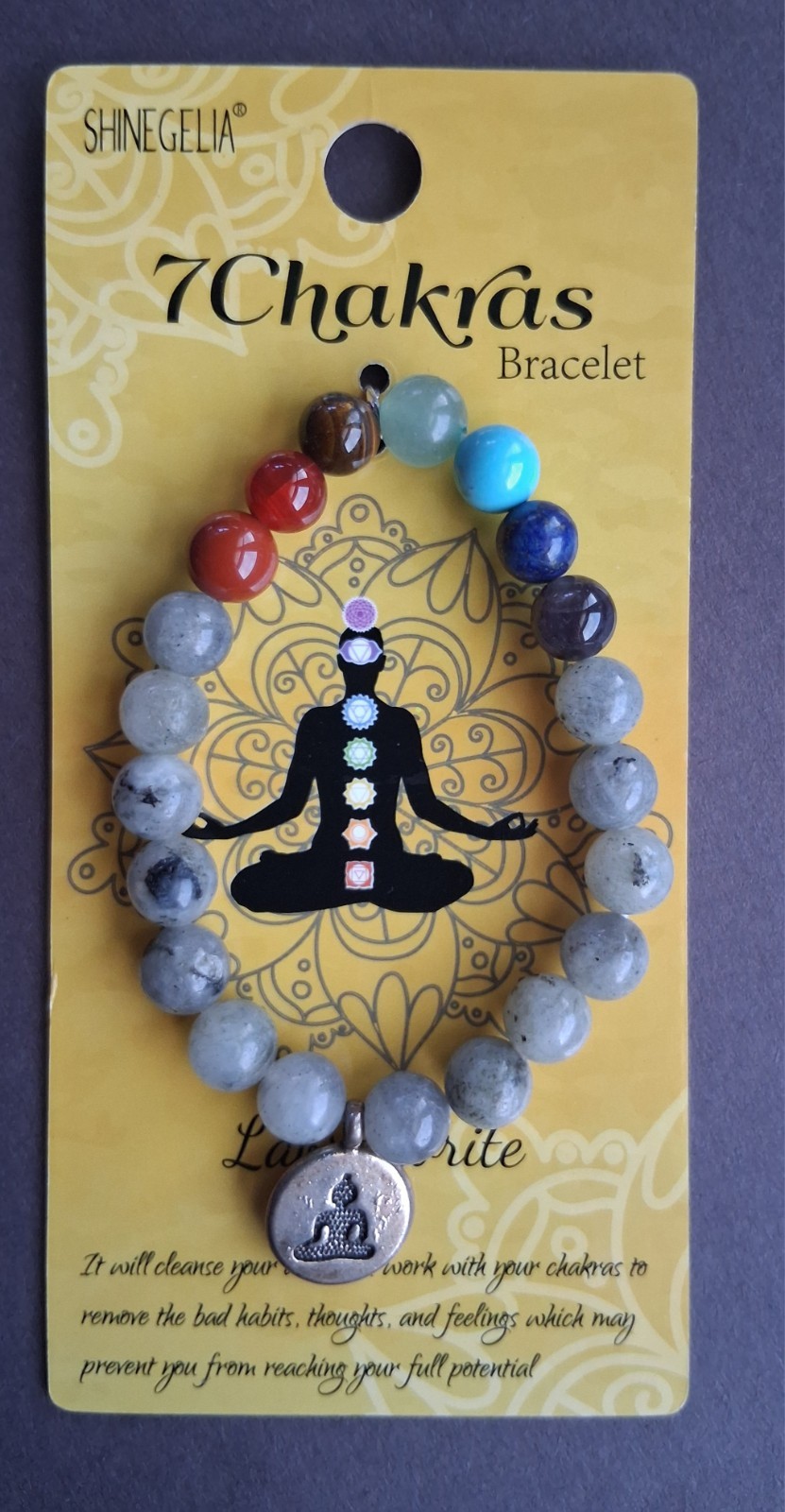 Labradorite Stone Shakra Bracelet For Healing Multicolor Stones