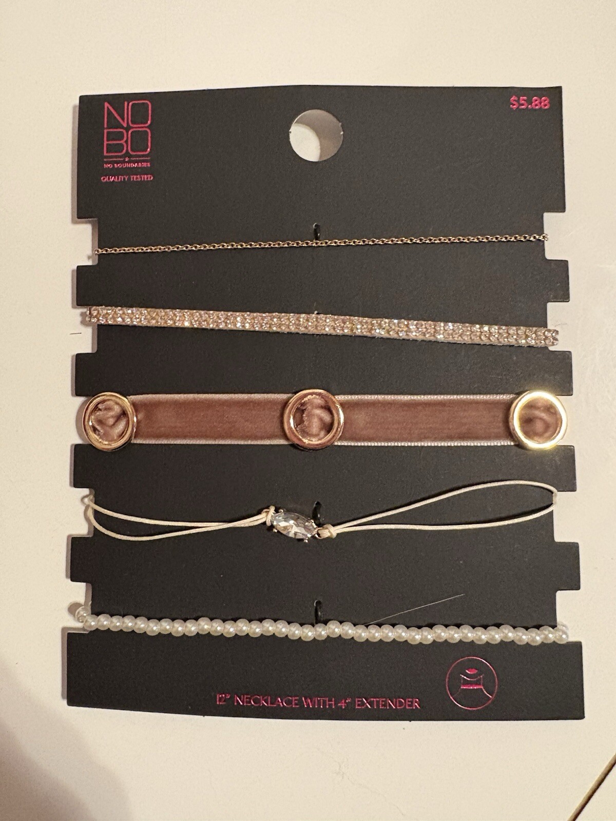 No Boundaries Necklaces/Chokers Bundle Of 5 12” With 4”” Extenders