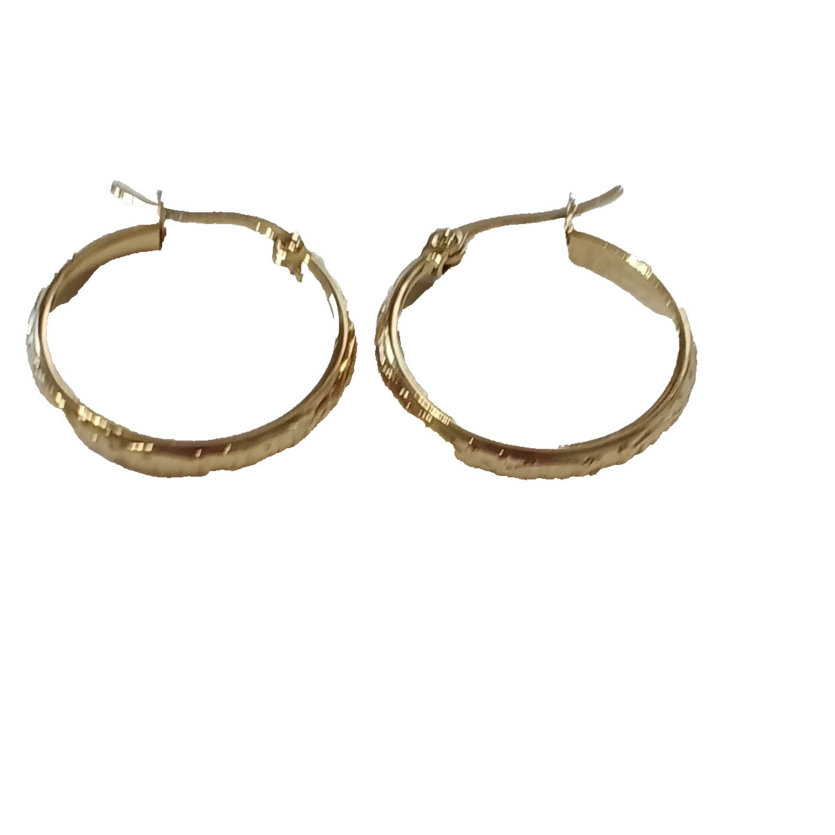 Summer fish print Brass Plated Gold Hoop Earrings Fashion Jewelry