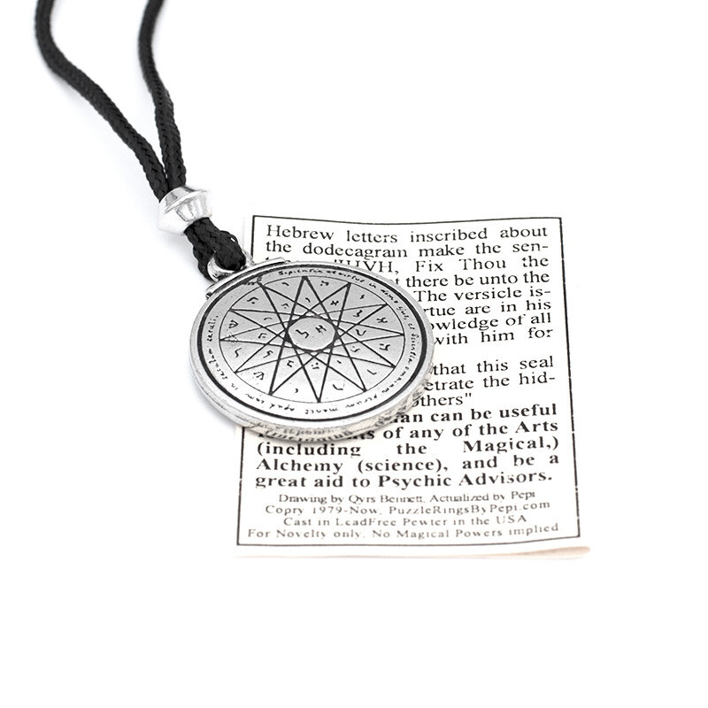 TALISMAN WISDOM Solomon Seal Pendant Necklace 2 sided charm