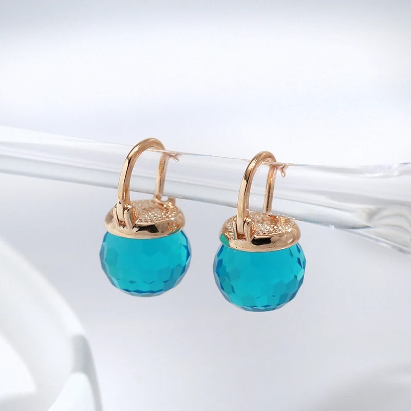 Blue Ball Drop Earrings Fashion Casual Dangle Women Earring Party Jewelry Gifts