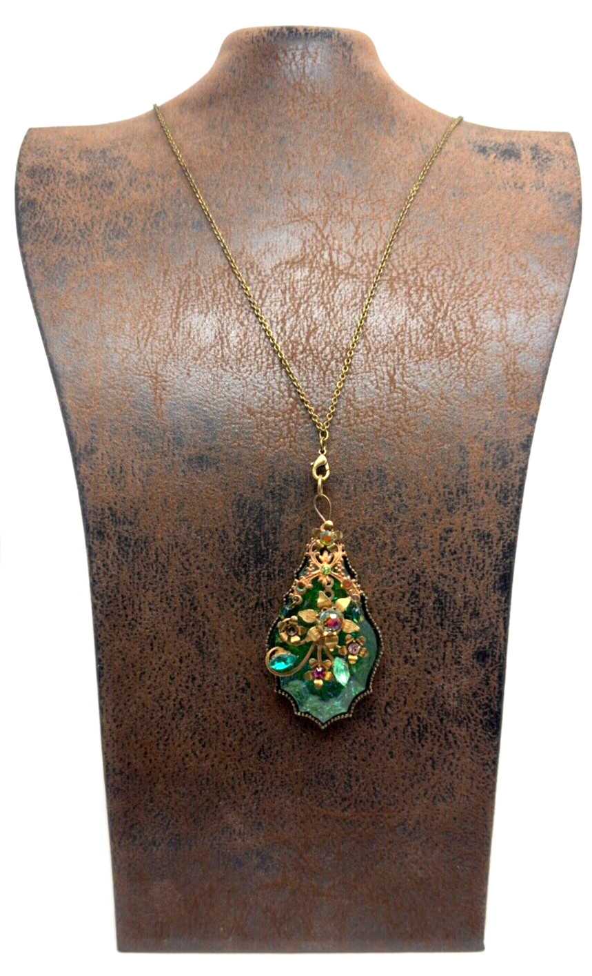 Lovely Michal Negrin Necklace With Colorful Crystals #117#