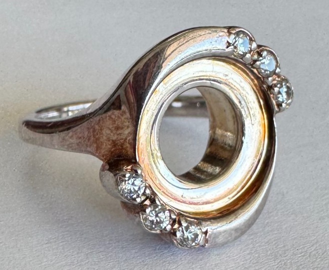 Kameleon Jewel Pop Sterling Silver CZ Accent Ring Base Size 6 [095DUS]