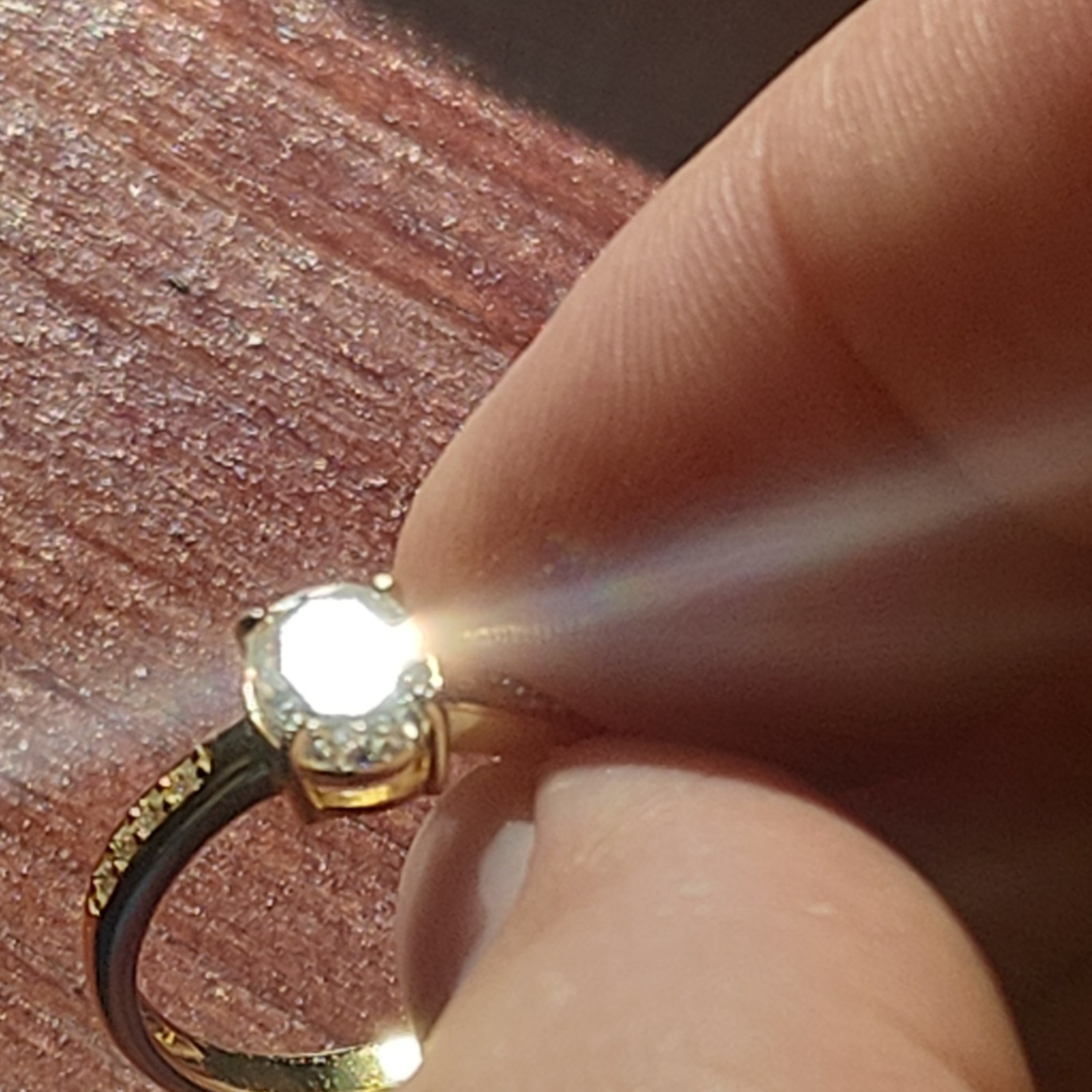 1.3 Ct Oval Diamond Ring Size 7.5 .