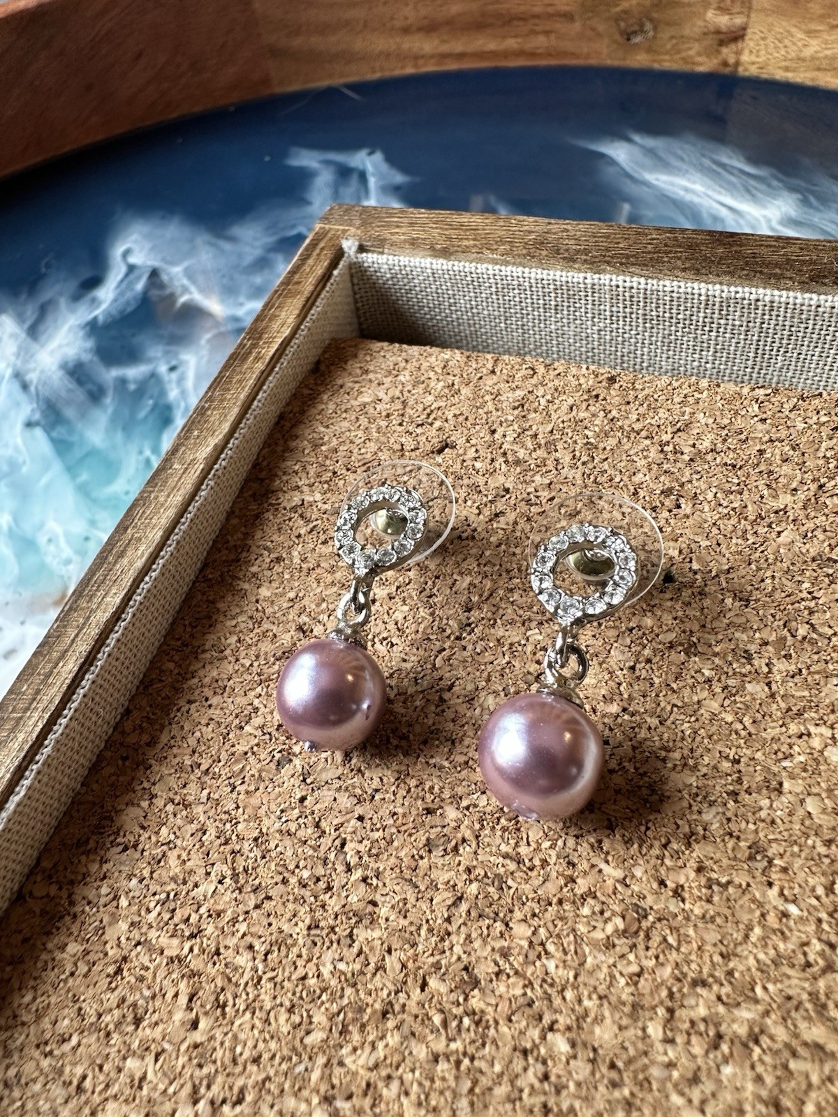 Pearl & Crystal Earrings Lot, Silver Tone, Drop/Dangle/Stud, Hook Closure