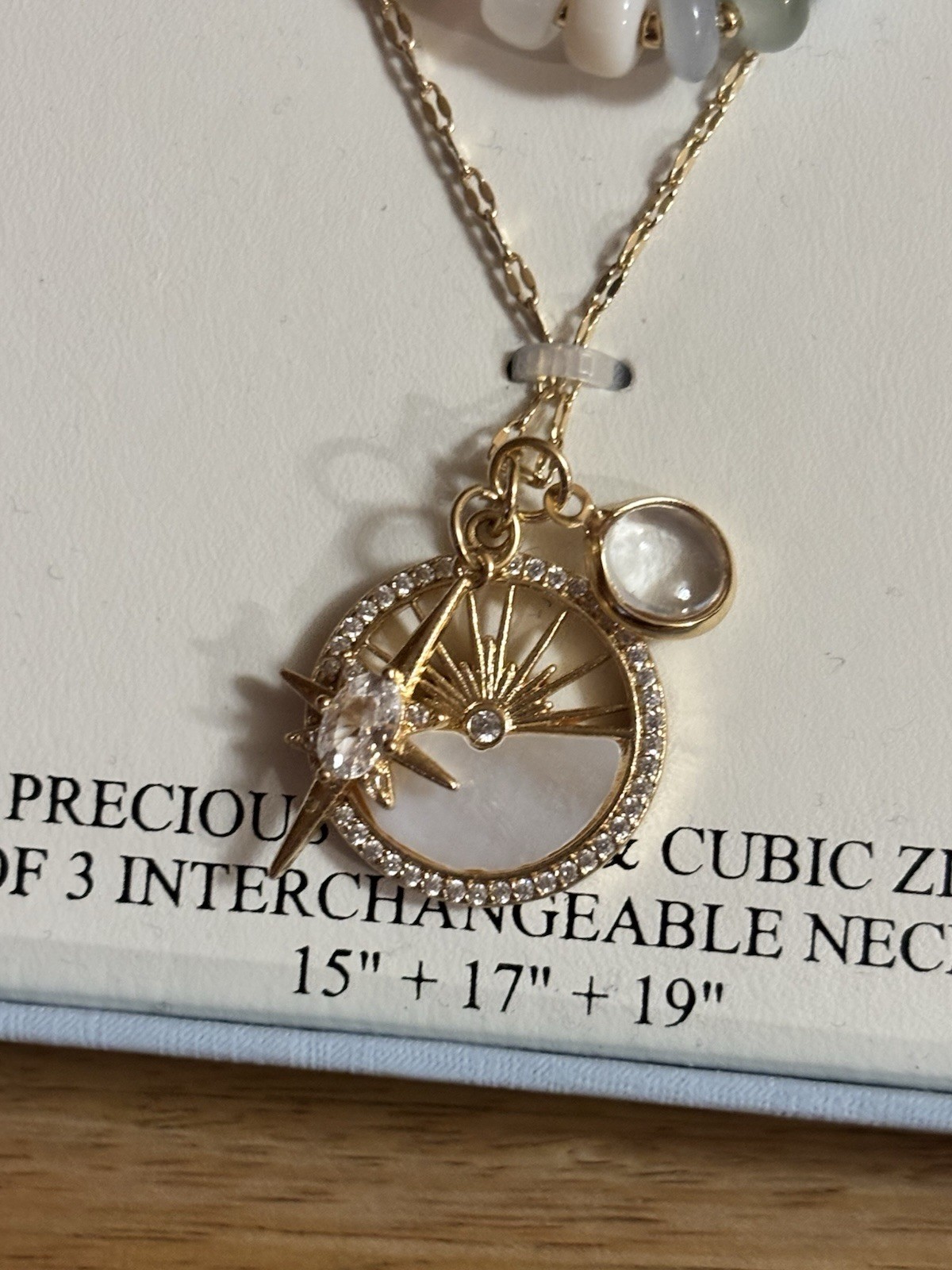 NIB Atterri Interchangeable Semi Precious Stone Necklace
