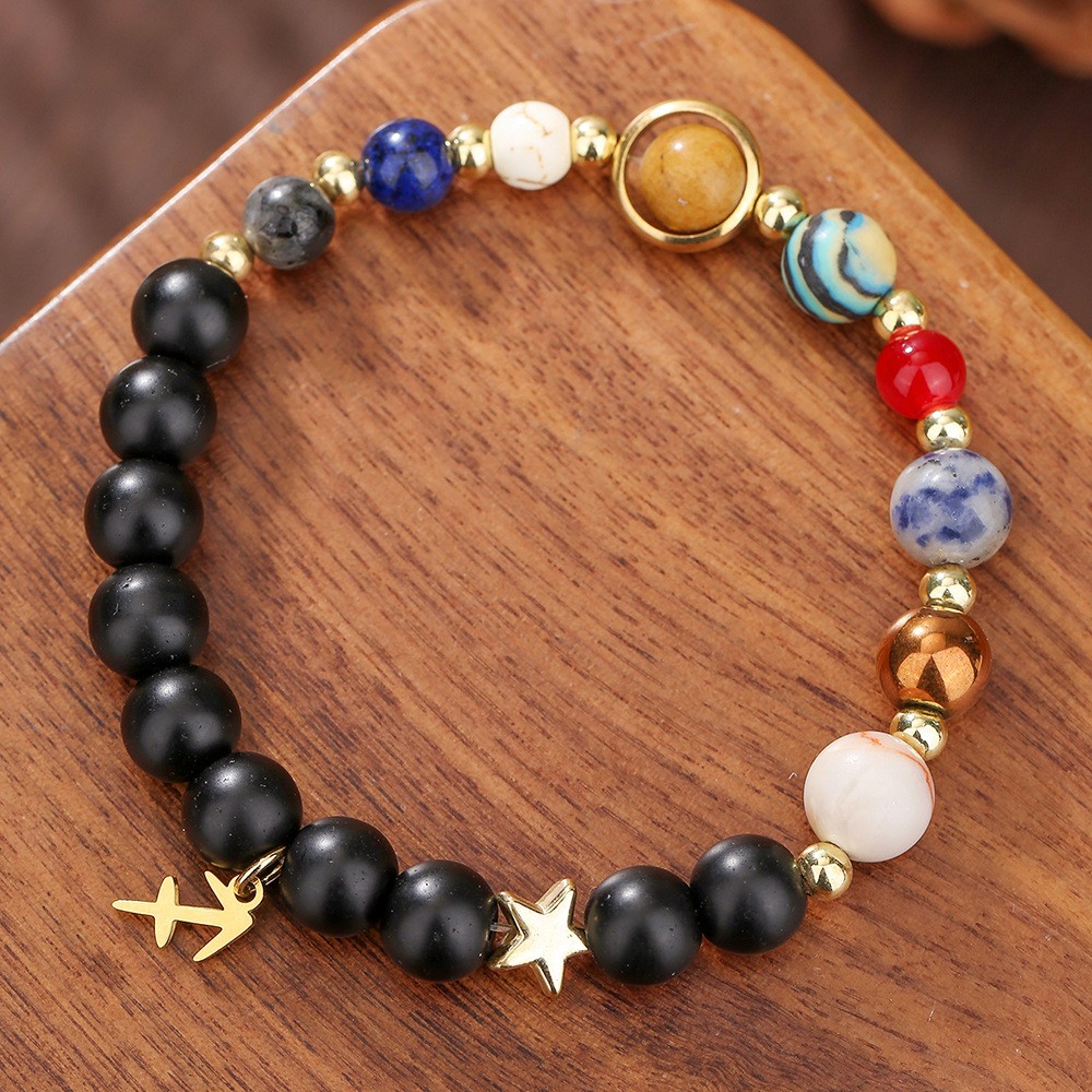 12 Constellations & 8 Planets Natural Stone Beads Friendship Bracelets Gifts