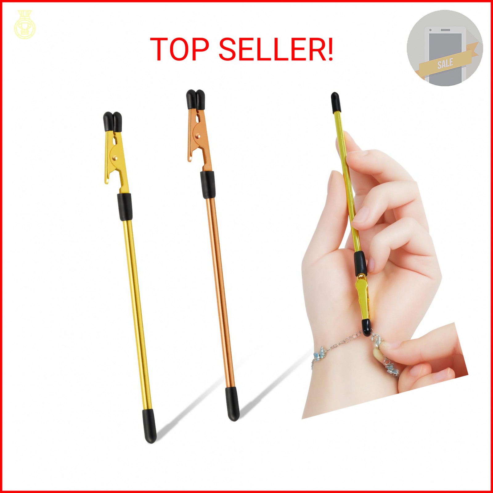Oyuseive 2 Pcs Bracelet Helper Tool with Non-Slip Tips, Easy to Put on Yourself