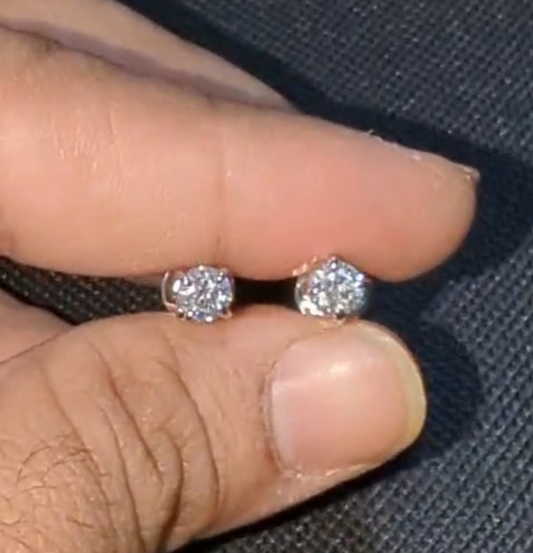 Diamond Stud Earrings 1 CTW Brilliant Cut Diamond Earrings Luxury Gift