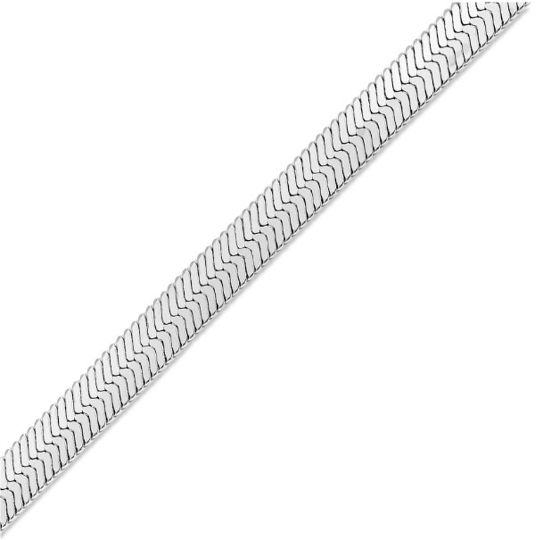 Stainless Steel 5.5mm Herringbone Flat Chain Classic Men Women 20″ Necklace