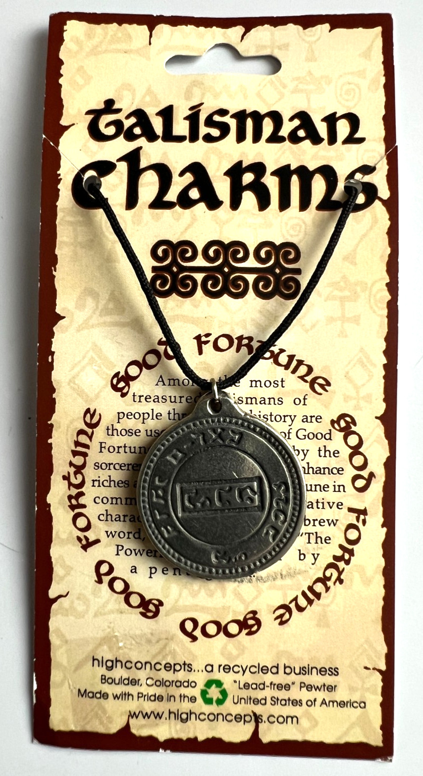 highconcepts ~Good Fortune Talisman Necklace Amulet 2 Sided w/Inverted Pentagram