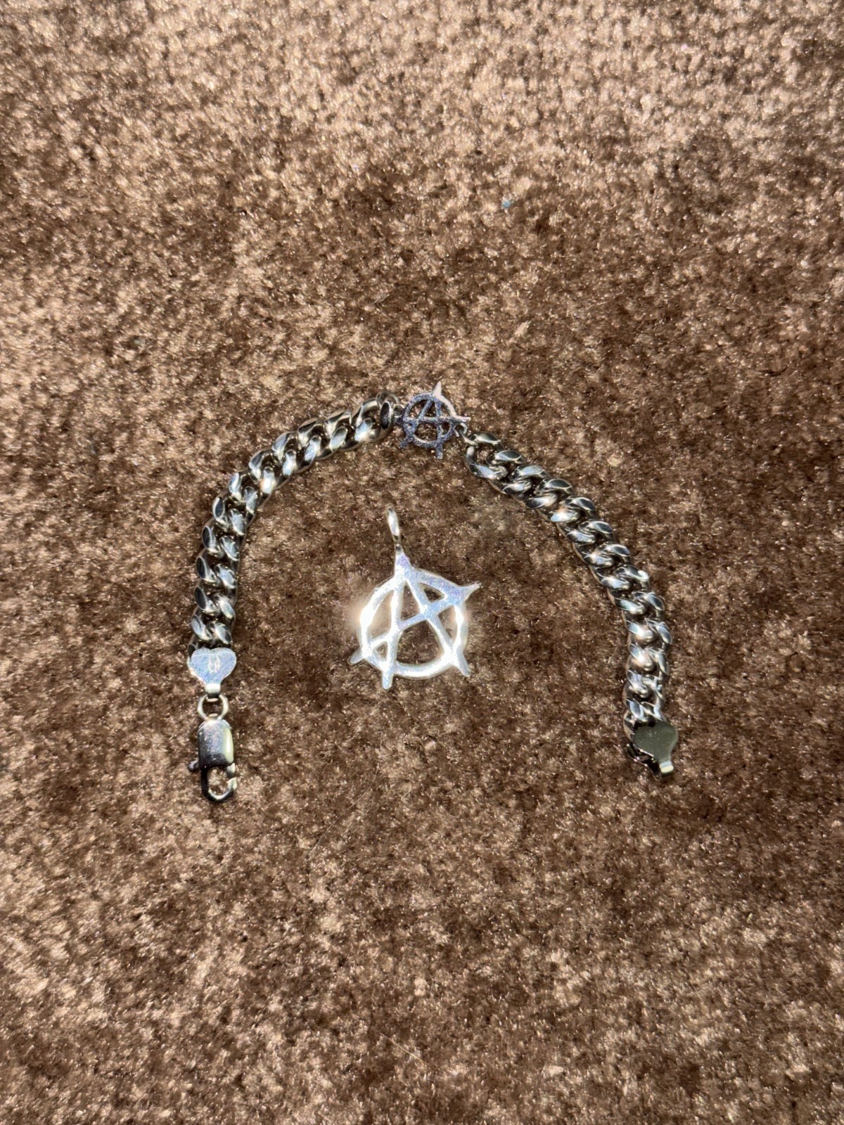 Hard Jewelry Anarchy Cuban Bracelet ONLY Stainless Steel (Pendant sold separate)