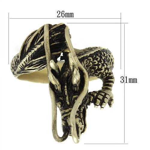 TK2444 – IP Antique Copper Stainless Steel Ring with Epoxy in Jet