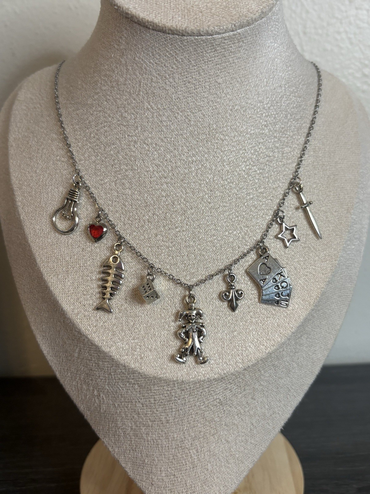 NEW Handmade Silver Medieval Style Charm Necklace